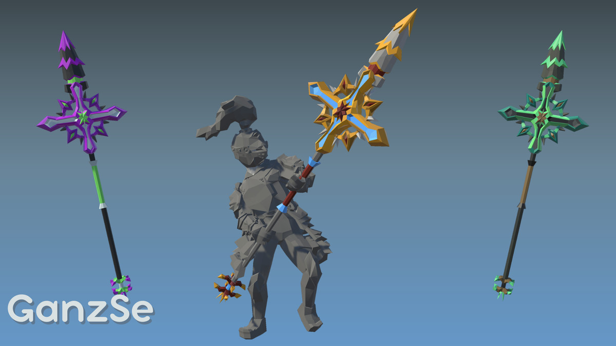 GanzSe Spears - Fantasy Low Poly Pack