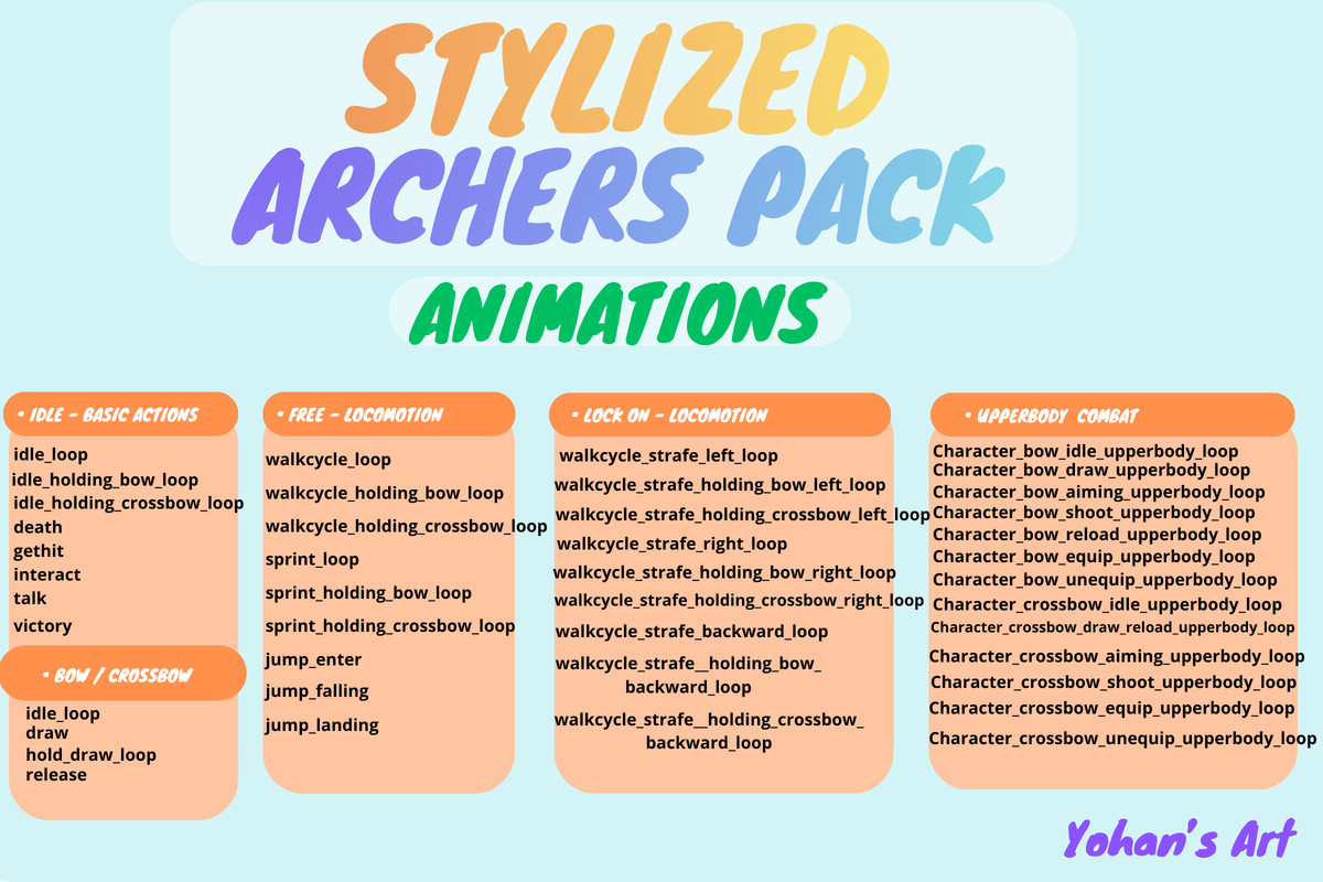 Stylized Archers Pack - Low Poly Characters, Animations, Weapons