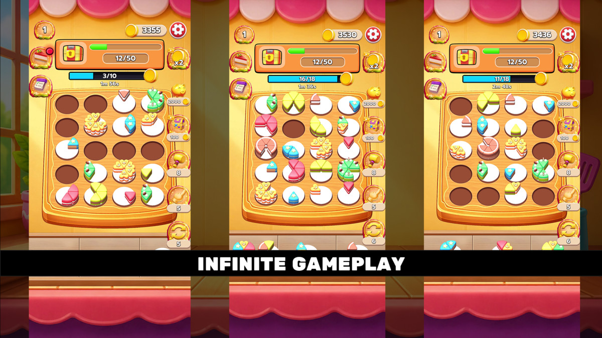 3D Cake Match Sorting Puzzle Template