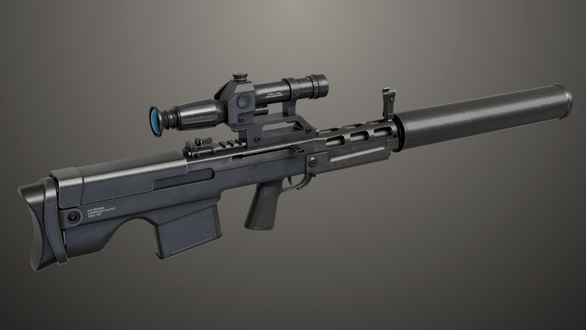 Sniper 05 Black and Sandal Single Mat URP HDRP Textures