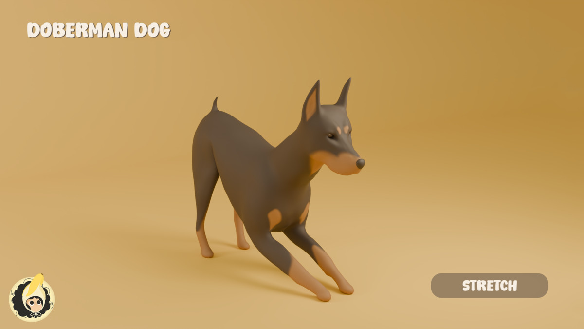 Animated Doberman Dog