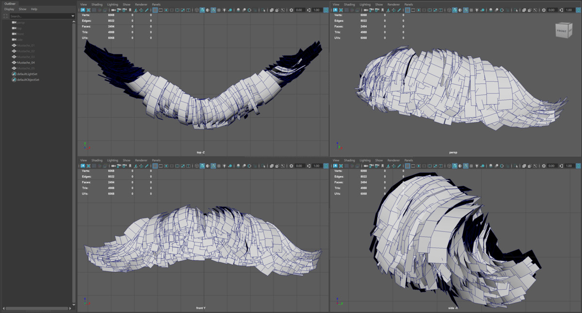 Moustache Pack Vol. 1 Real-Time Facial Hair Styles