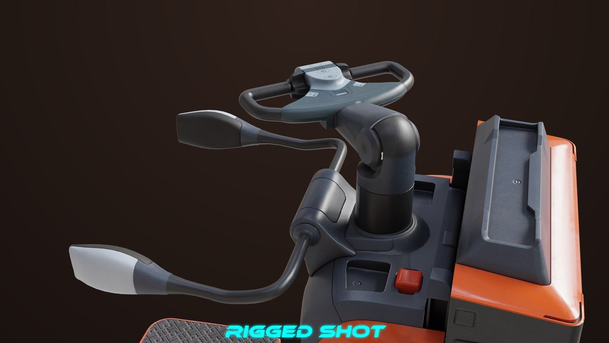 Forklift with Pallet 01 Orange URP HDRP Textures