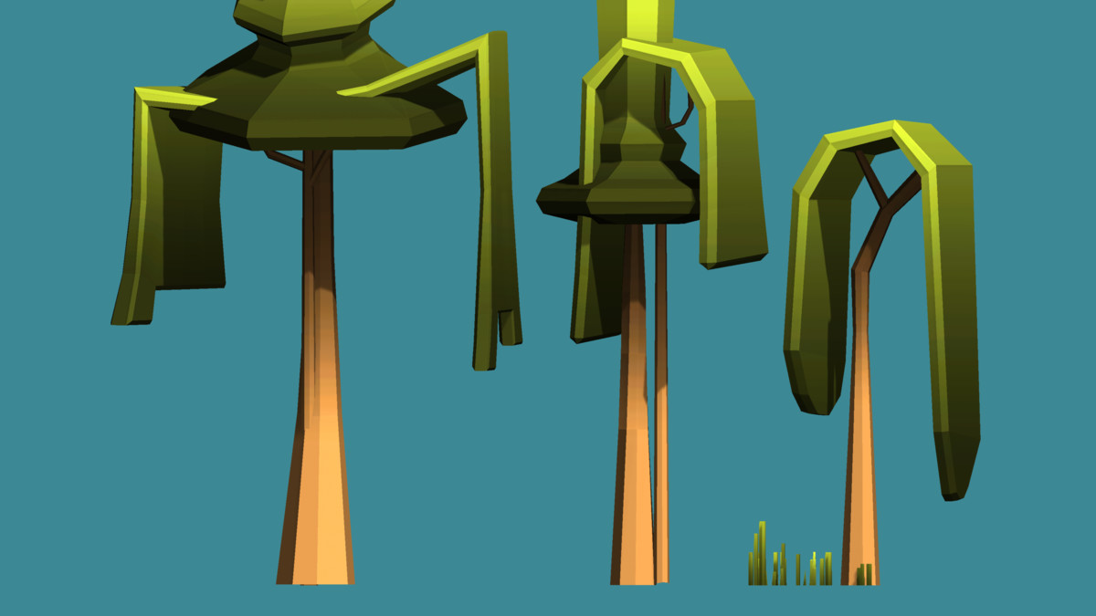 Low Poly Stylized Tiny Forest