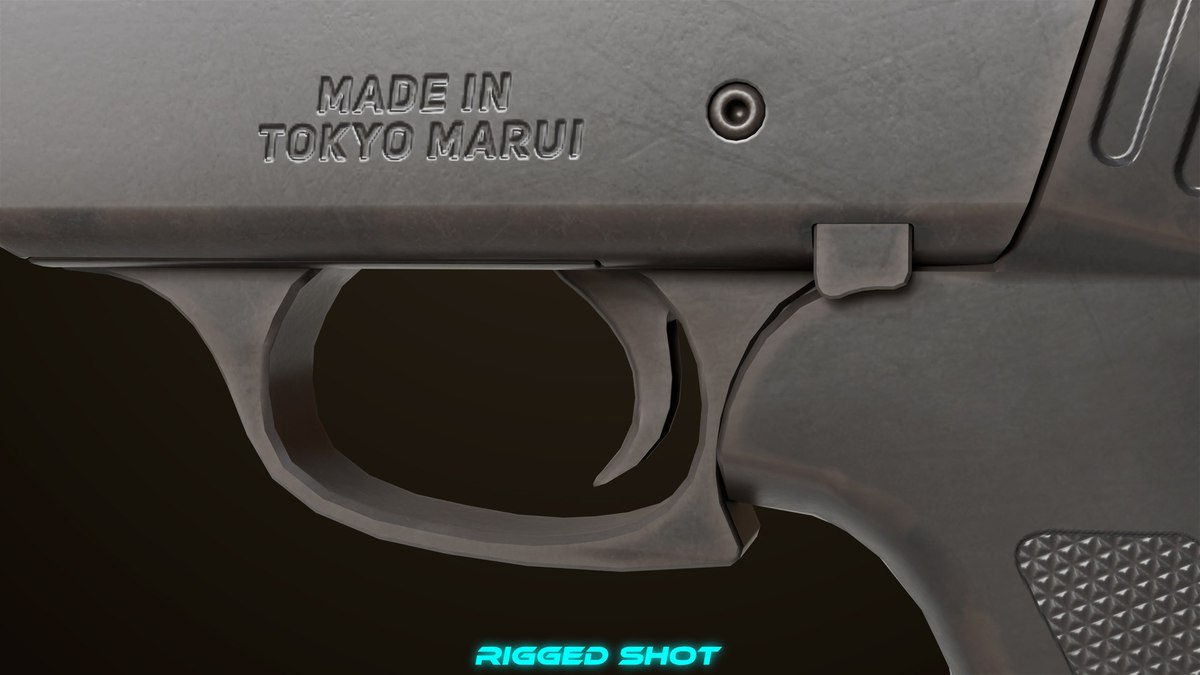 Small Shotgun 02 Black and Sandle Single Mat URP HDRP Textures