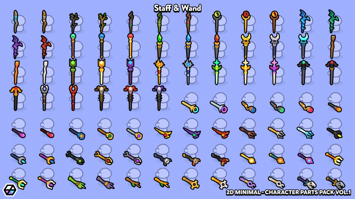 2D Minimal - Character Parts Pack Vol.1 [Expansion]