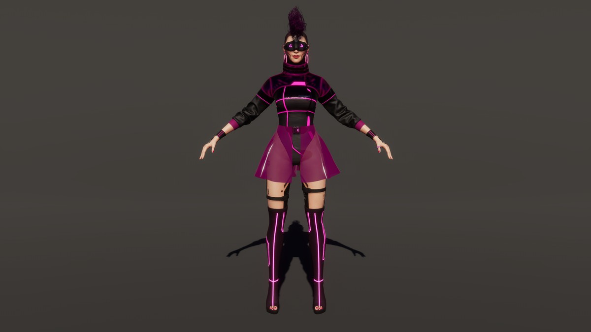 Cyberpunk fashion series - Girl03