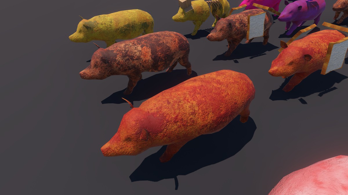 Funny Fried Pig - 3D Character