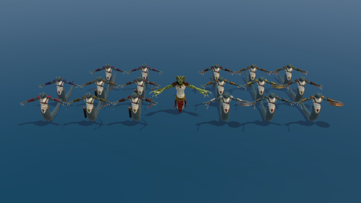 Fantasy Medieval Creatures - Animated Nagas