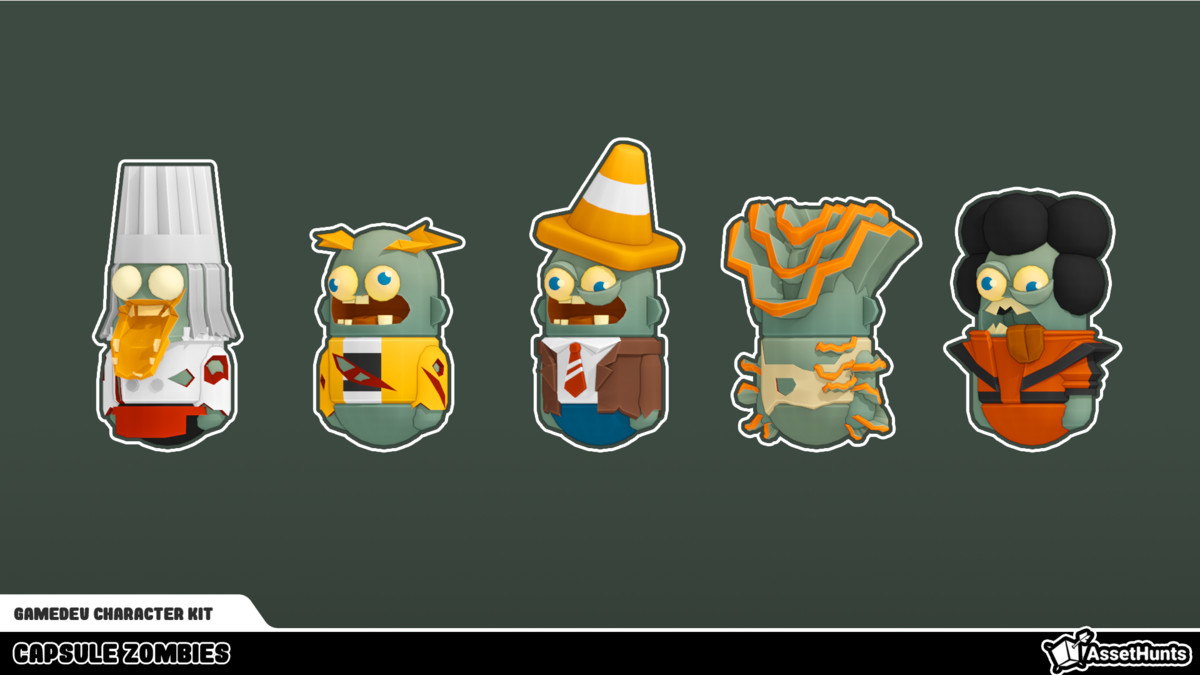 GameDev Character Kit - Capsule Zombies
