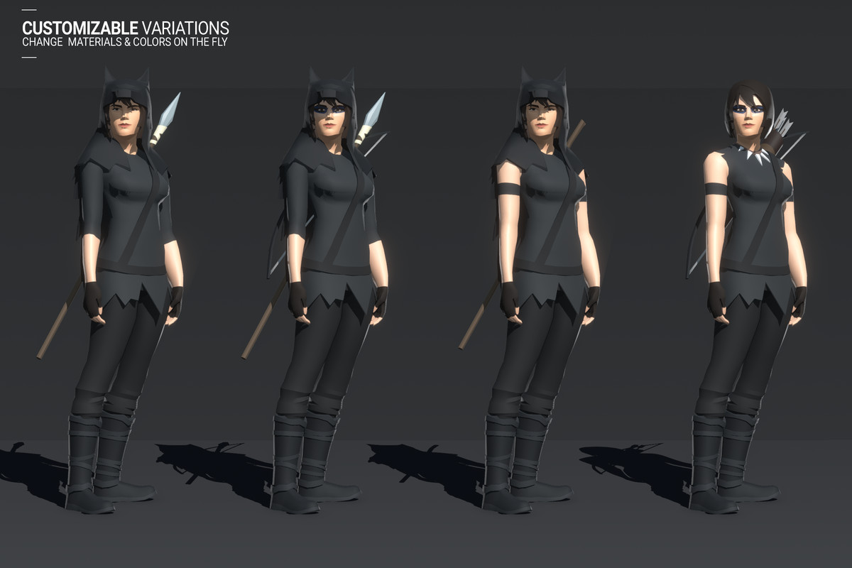 Polyquest Heroes: Warrior I Huntress