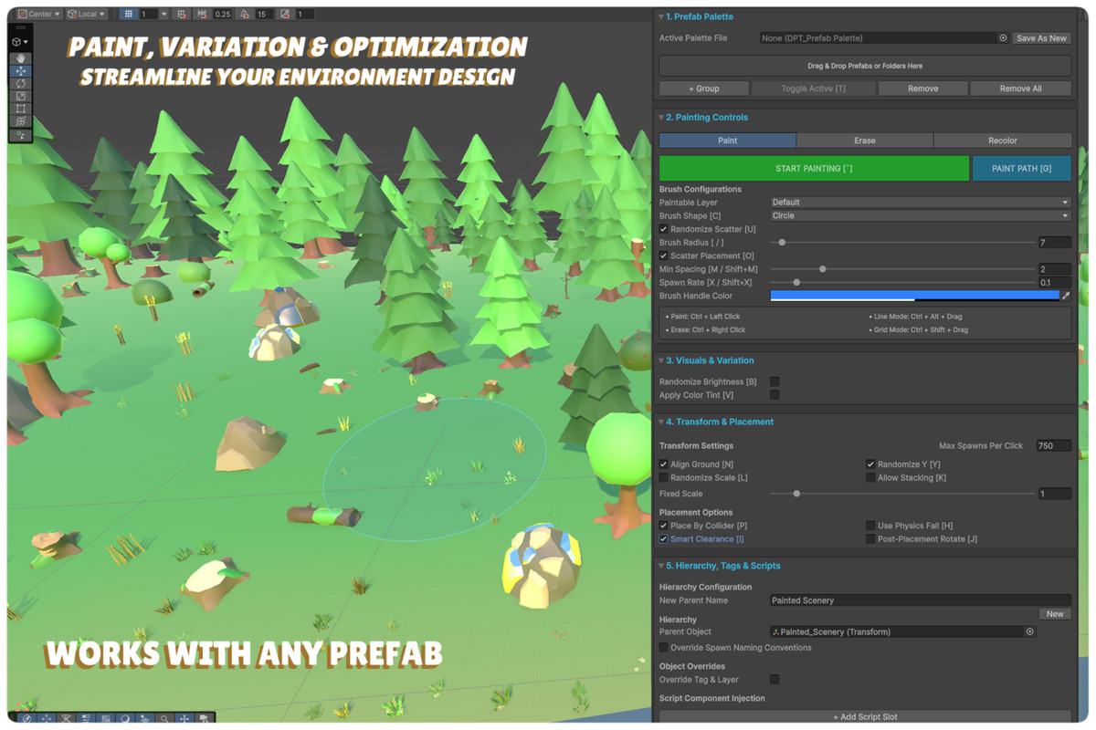 Prefab Painter: Placement & Variation Tool