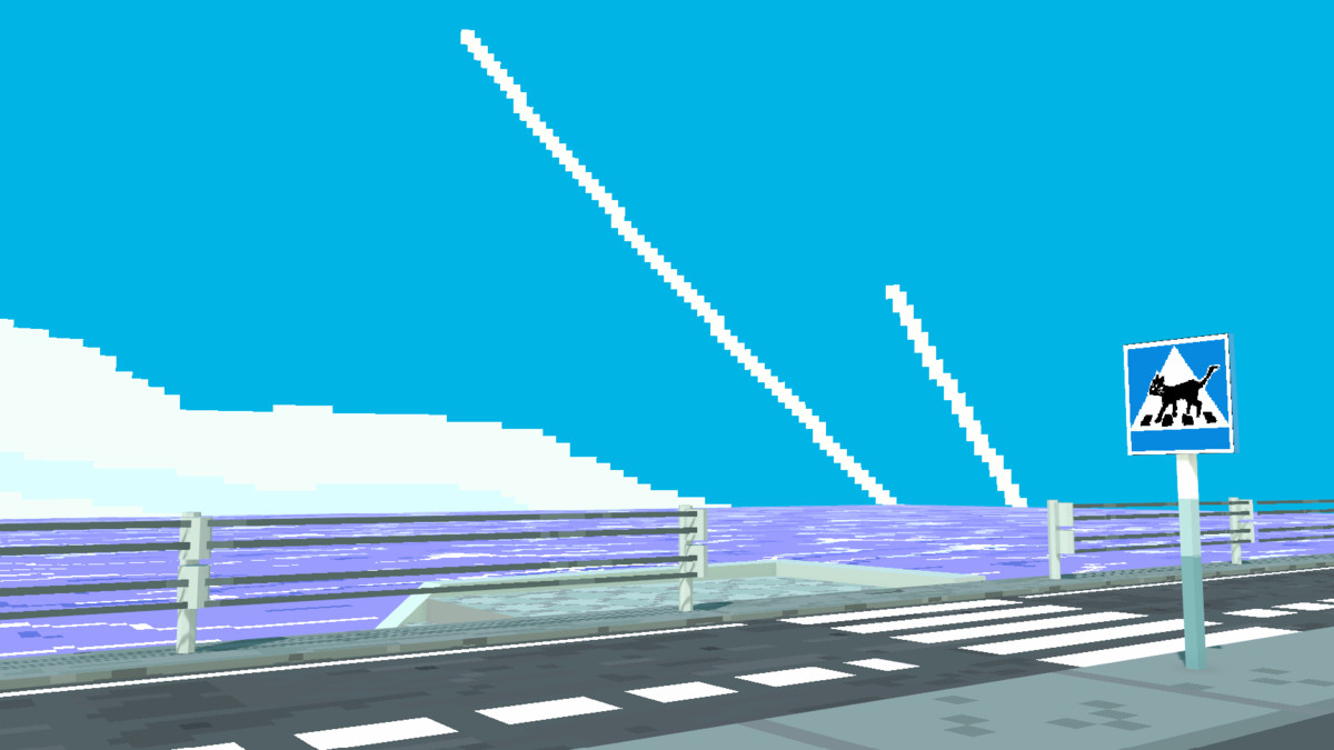 Low Poly Pixel World: Road to Kamakura
