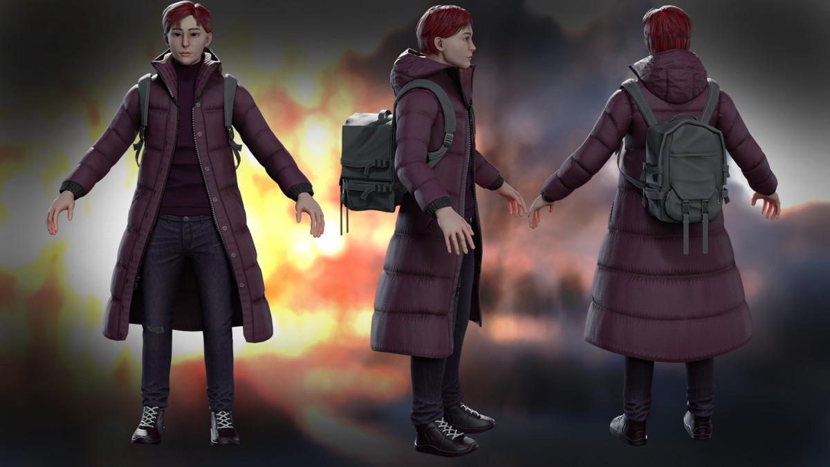 Winter Student Man – Modular Game Character