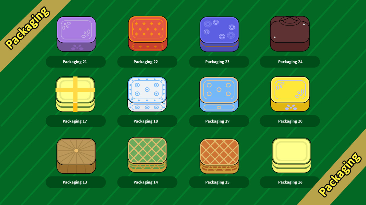 Thai Dessert & Cute Box Packaging – Sweet Icon Pack