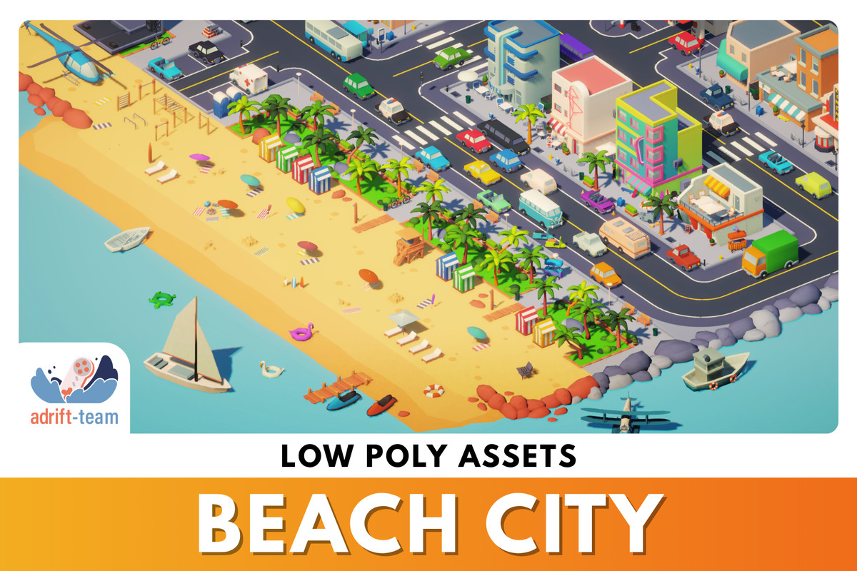 Beach City MEGA Pack - Low Poly Assets