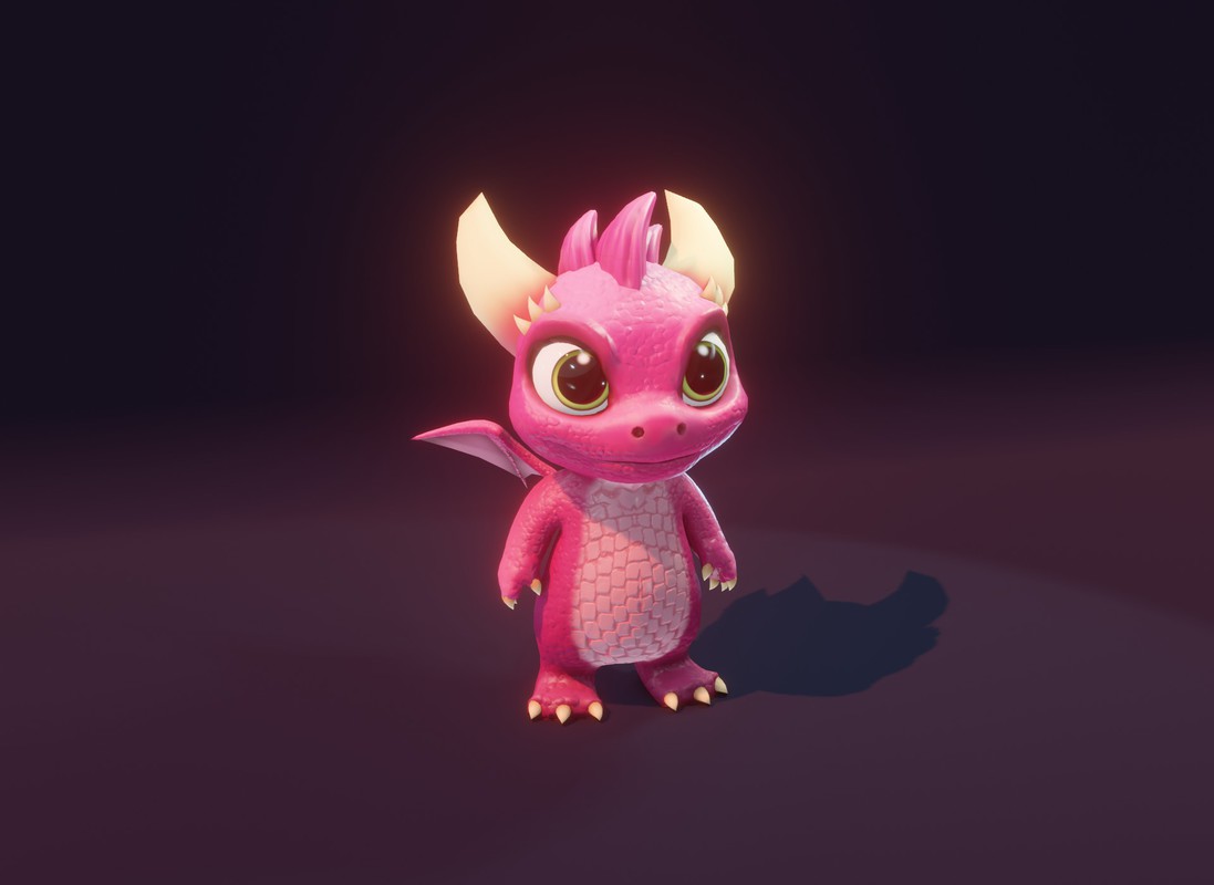 Cartoon Baby Dragons 3D Model with 5 Music Tracks & 36 Sound Effects