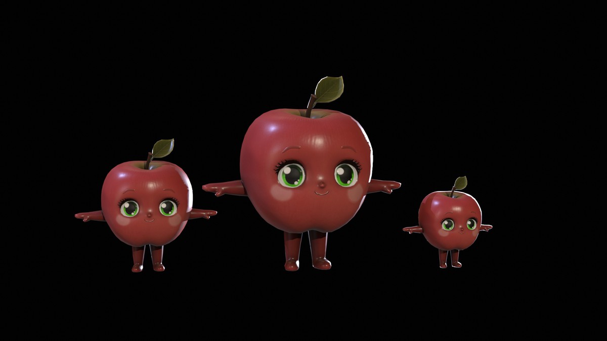 Chibi Fruit Apple two