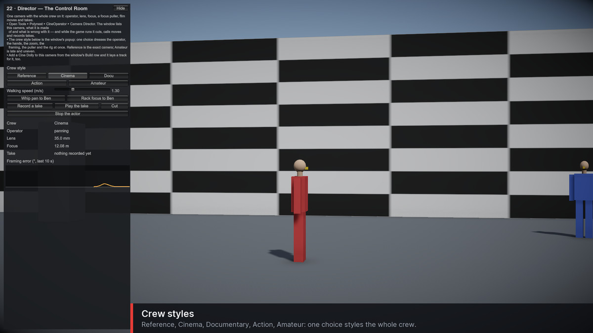 CineOperator — Camera Operator Simulation