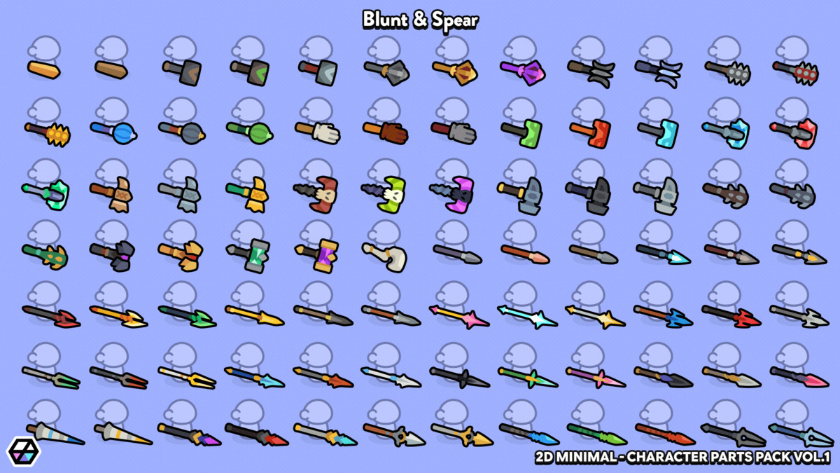 2D Minimal - Character Parts Pack Vol.1 [Expansion]
