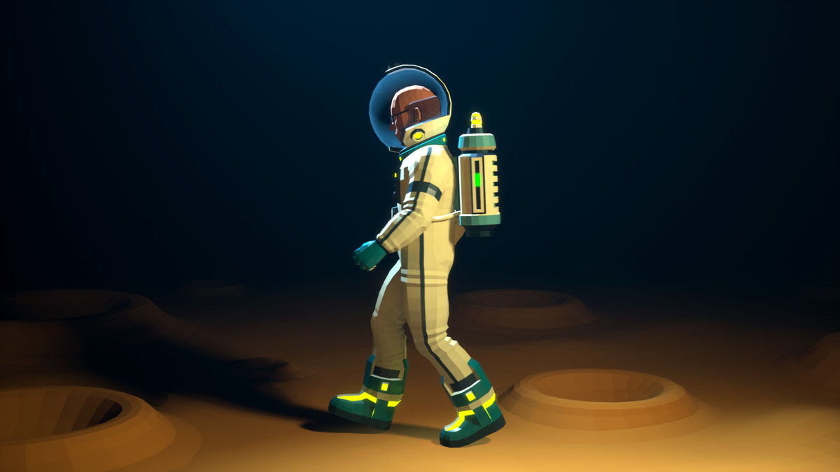 Astronaut modular low-poly stylized