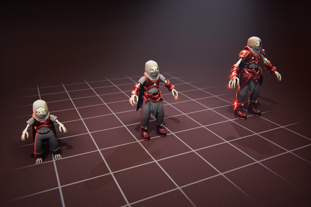 Robe Skeleton - 3 Characters + Animations