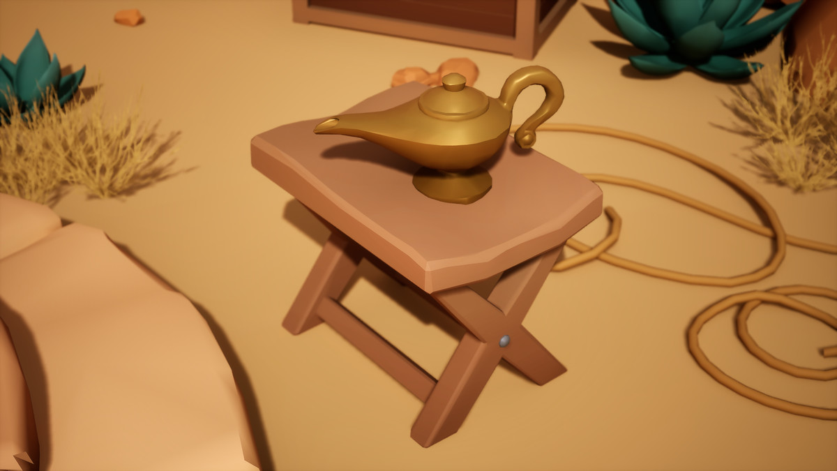 Desert Gilded Shrine - Low Poly Stylized Asset Pack