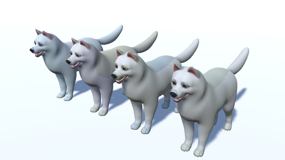 Cartoon Dog - Samoyed