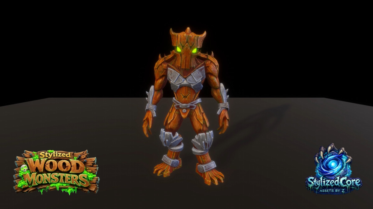 Stylized Wood Monster Pack 2 – Sentinel Variant (Animated, LOD, Skins)