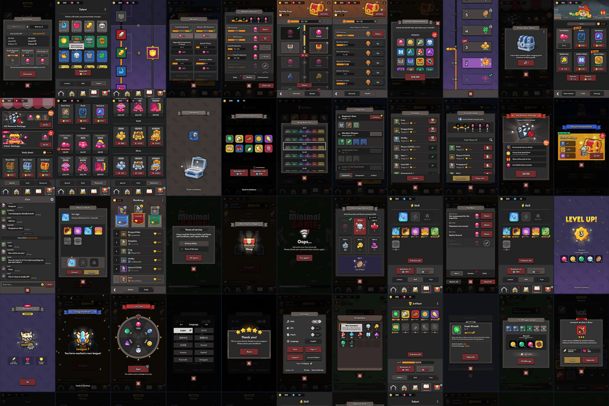 GUI Pro - Minimal Game Dark