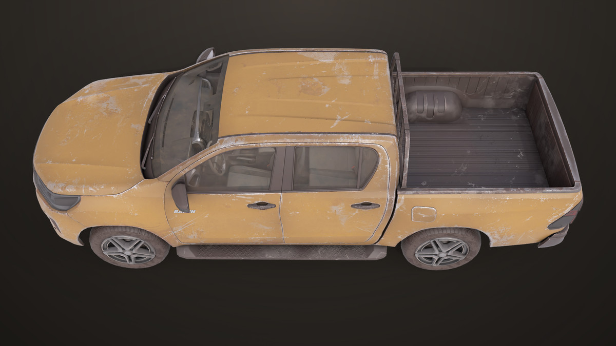 Pickup Truck 04 Brown Dusty URP HDRP Textures