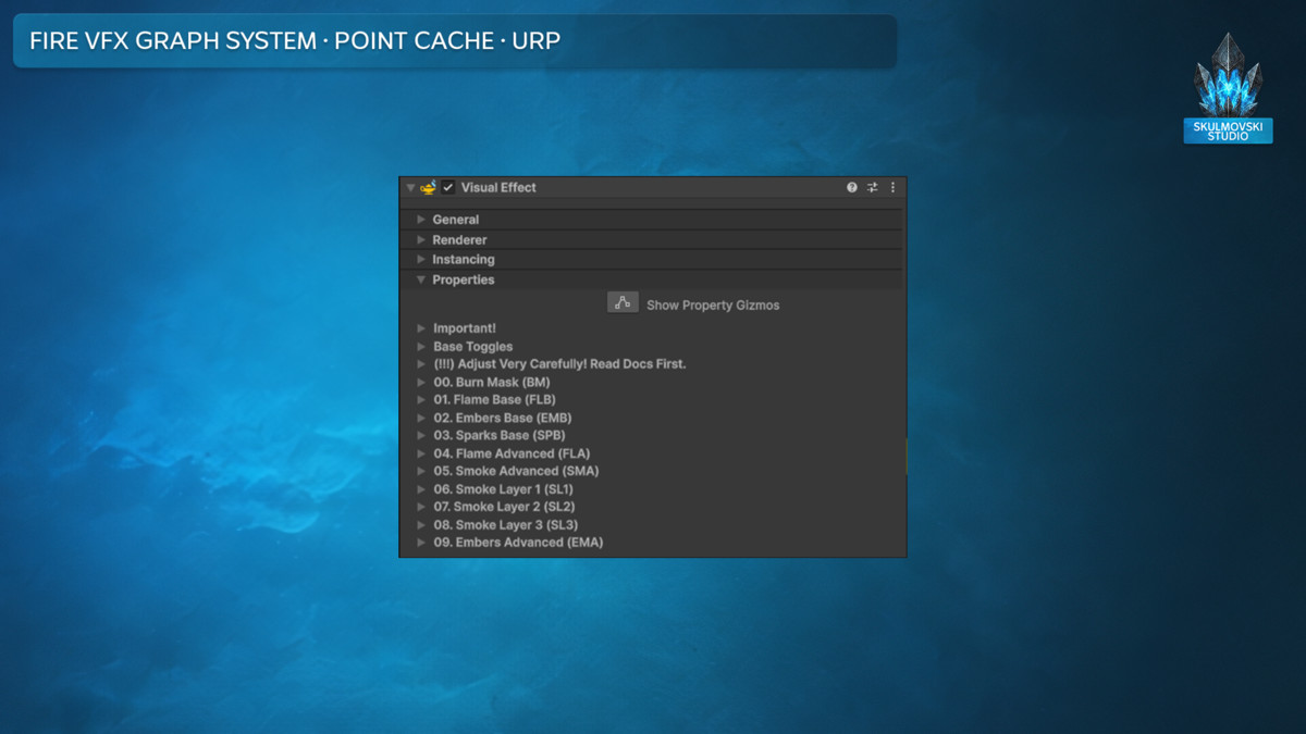 Fire VFX — Wraps Any Mesh · Point Cache · URP