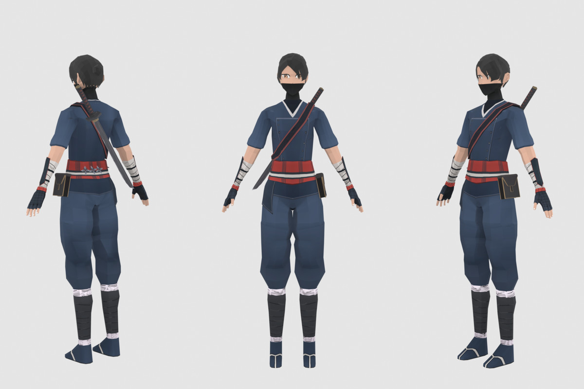 Stylized Ninjas Pack - Animated Characters (Male & Female)