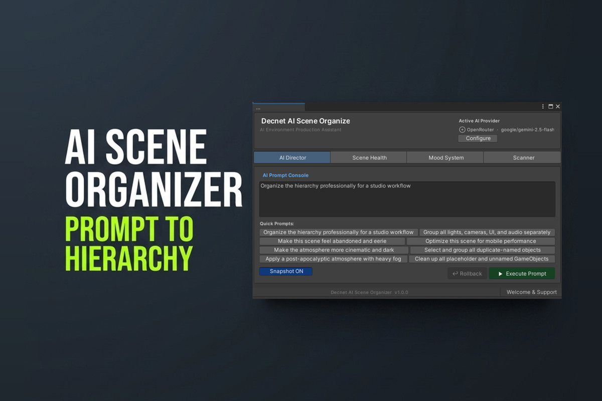 AI Scene Organizer - Intelligent Hierarchy Cleanup & Workflow Automation