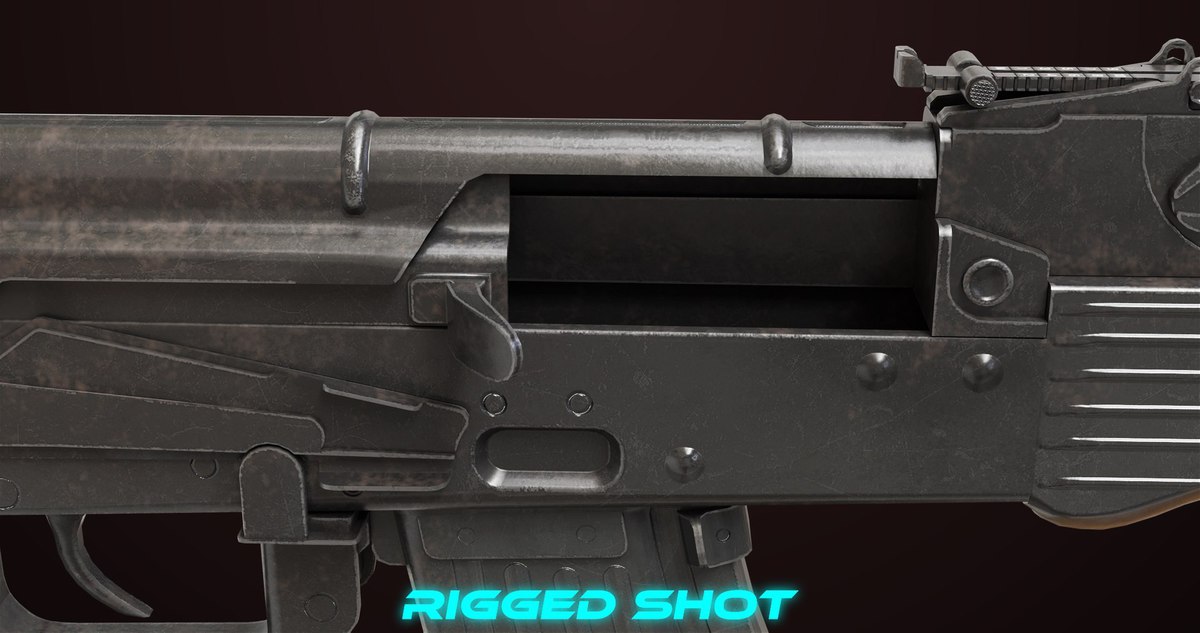 AKMS Light Machine Gun 10 Metal URP HDRP Textures