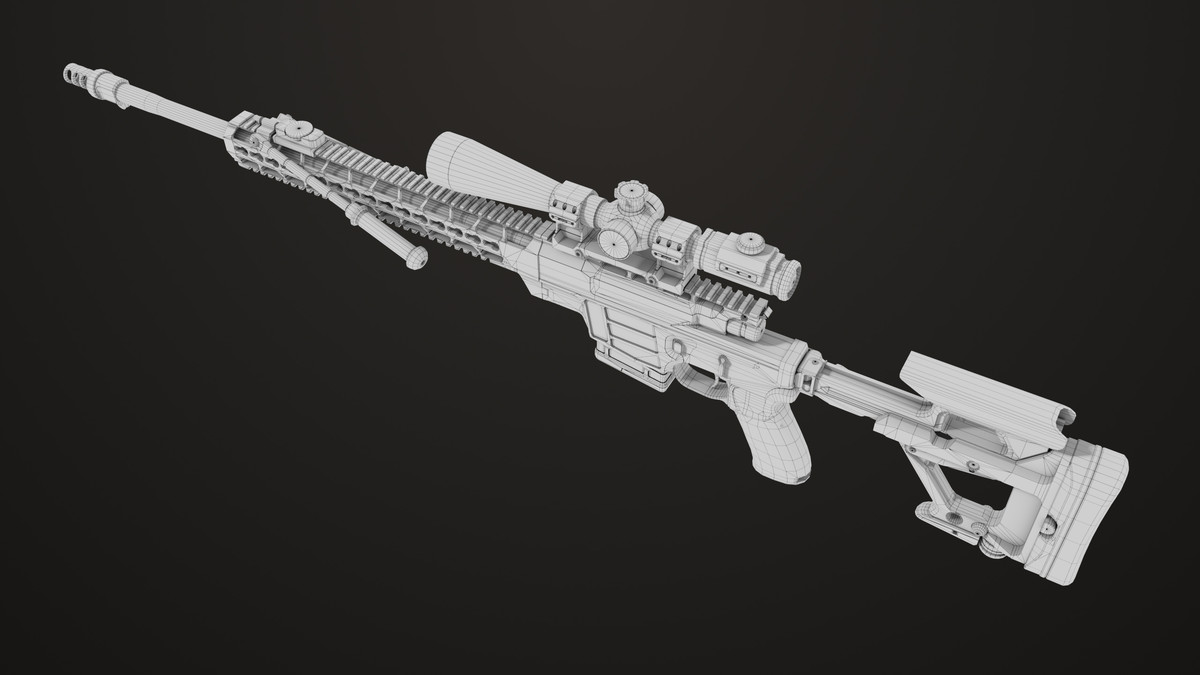 Sniper Rifle 04 Sandal URP HDRP Textures