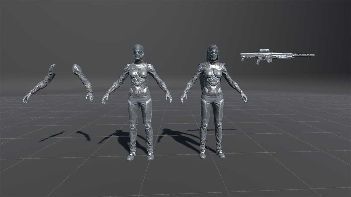 Cyberpunk Sniper - Female