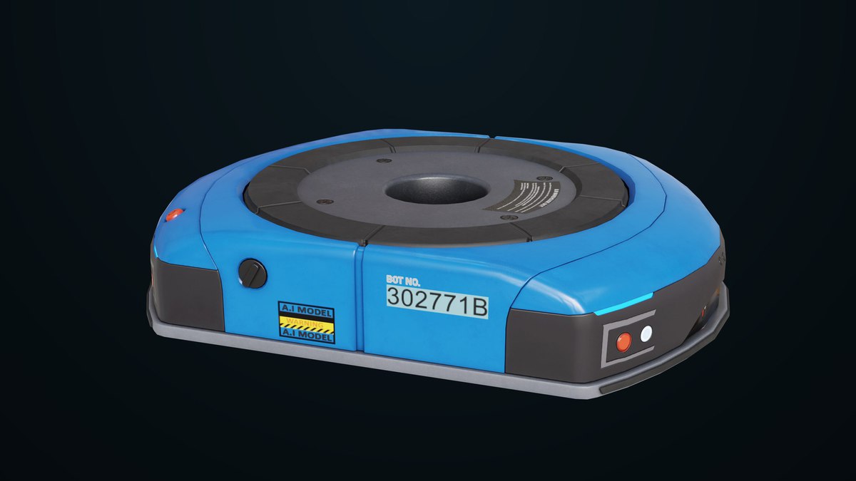 Warehouse Robot Generic Bule URP HDRP Textures