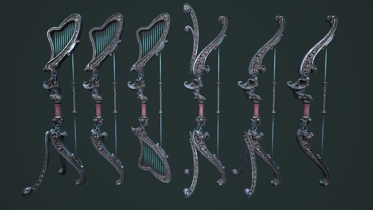 Harp bow quiver arrow