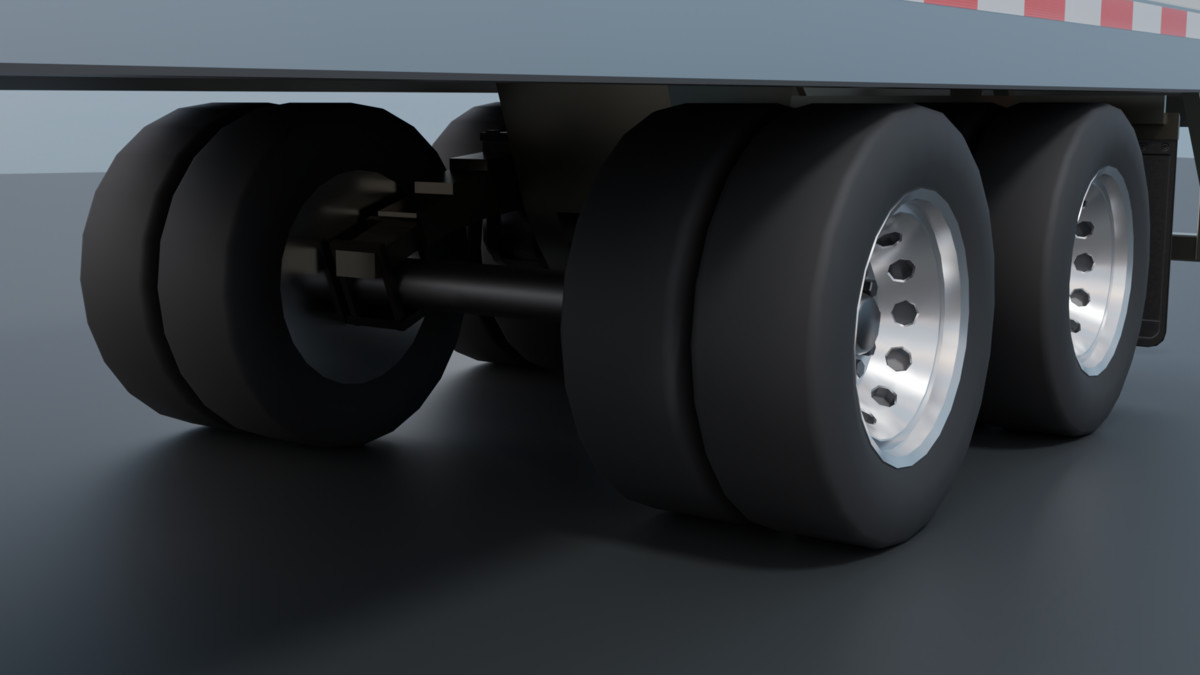 Realistic American Semi Truck + Box Trailer | 11 Truck + 8 Trailer Colors | PBR