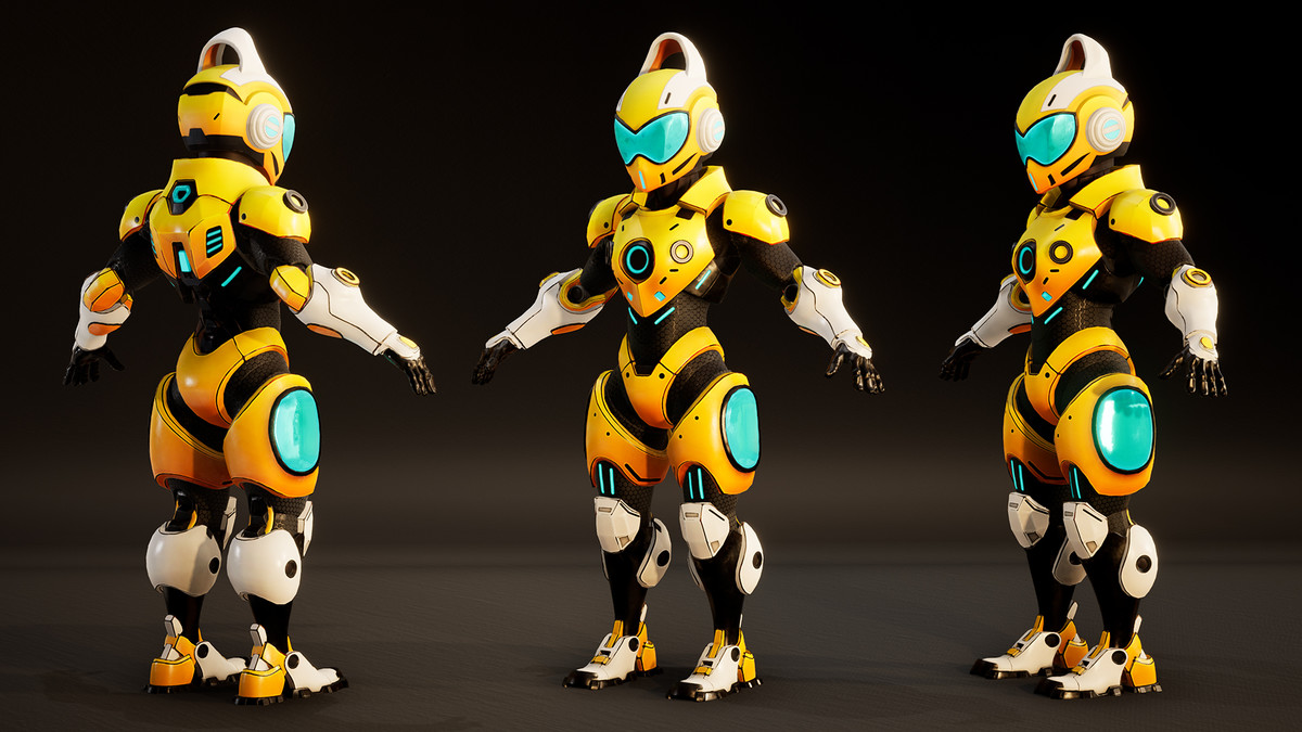 Stylized Sci-Fi Boy 2 Character (3 Skins)