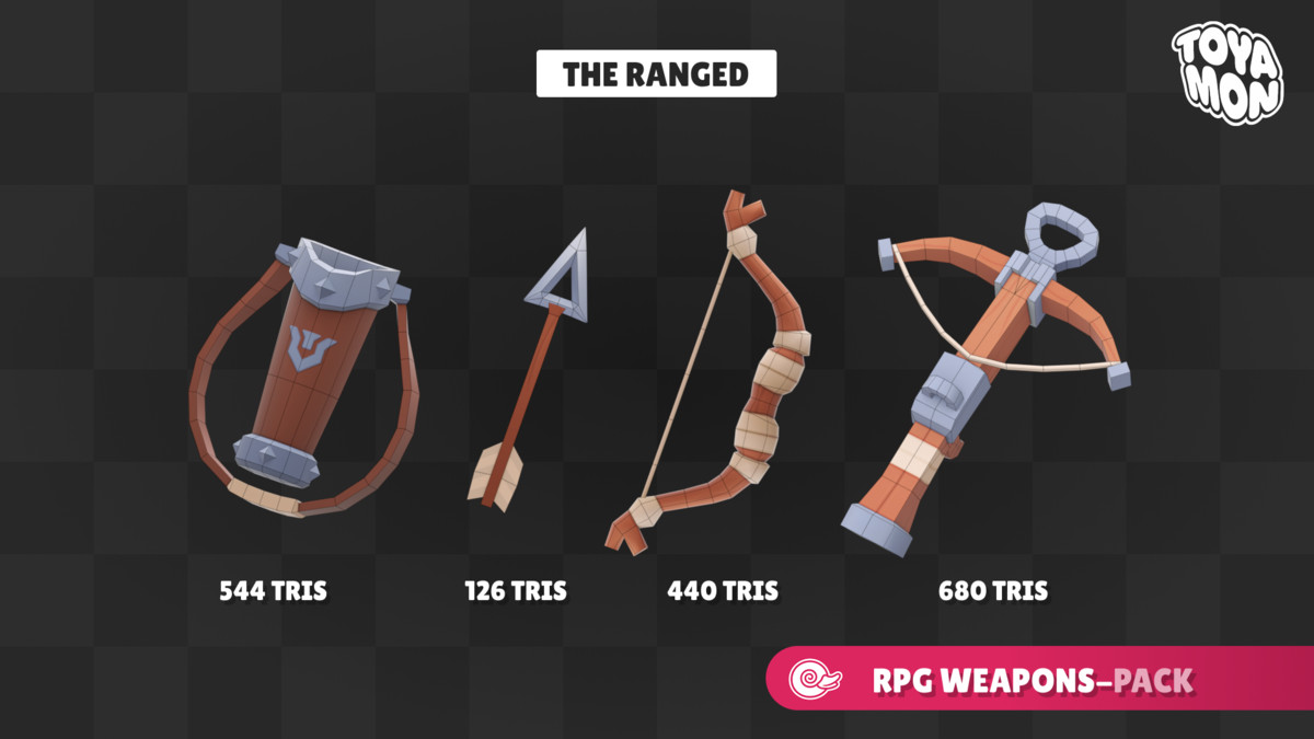Stylized Weapons Pack - Low poly