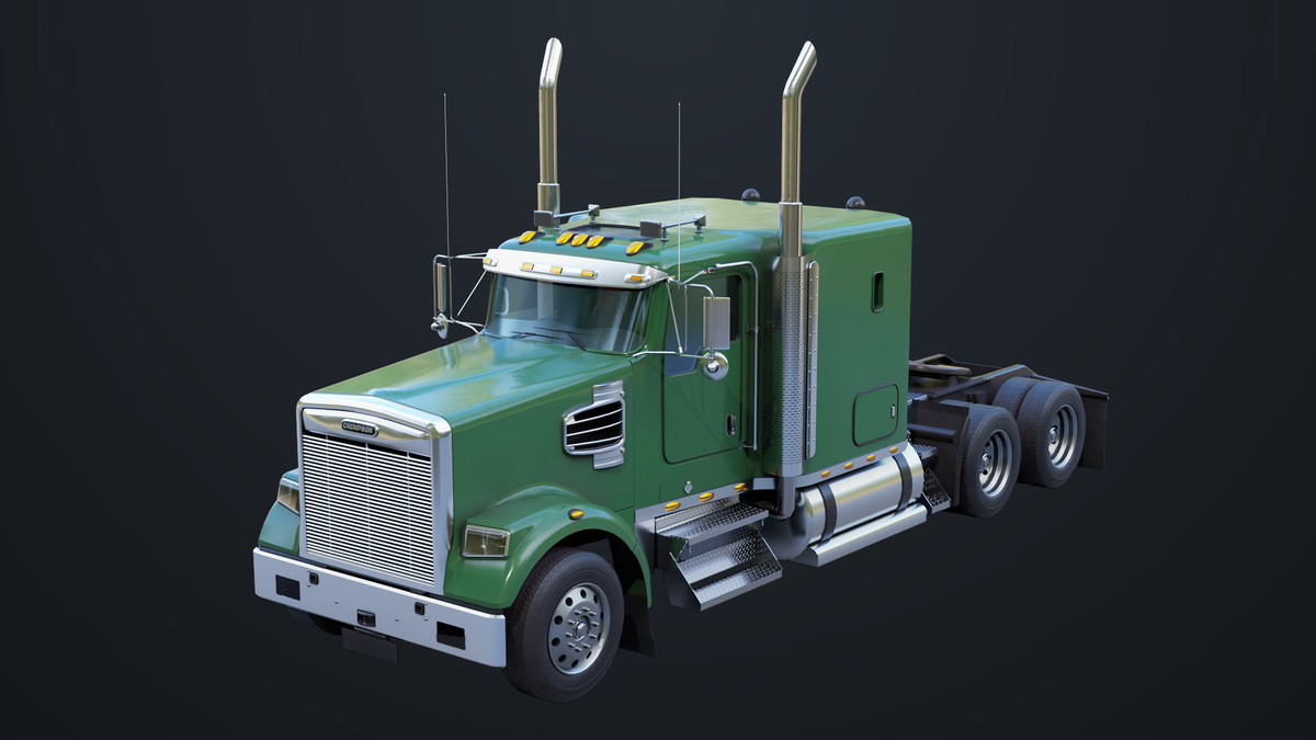 Heavy Truck Chassis 07 Green URP HDRP Textures
