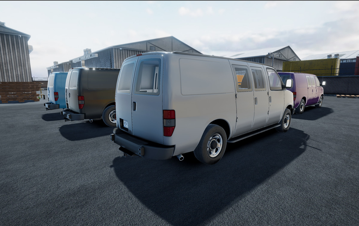 Industrial american van