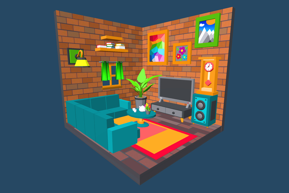 Cute Low Poly Furniture Pack - Colorful Interior Props