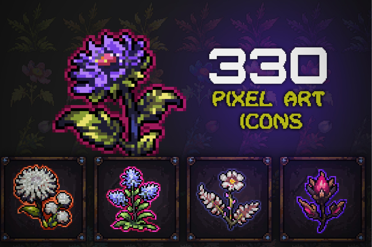 Pixel Herbal Inventory Icons Pack