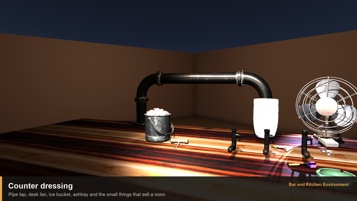 Bar and Kitchen Environment — Props, Prefabs and Demo Scenes