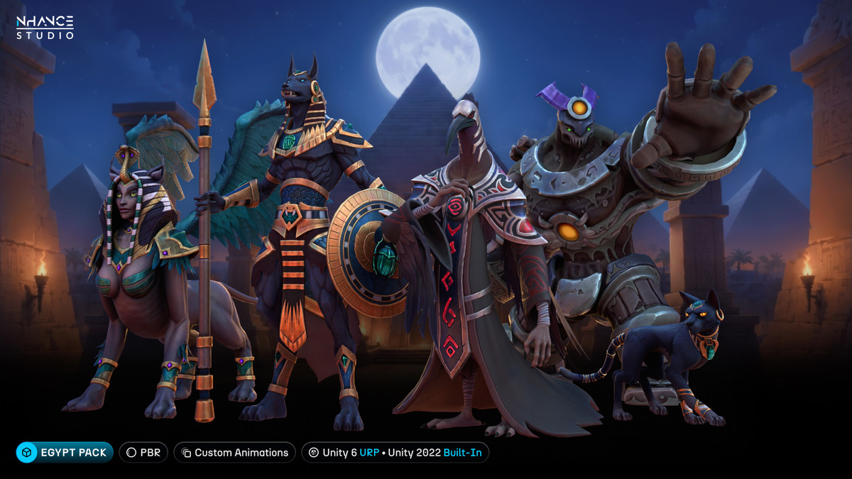 Stylized Egyptian Fantasy Characters Pack