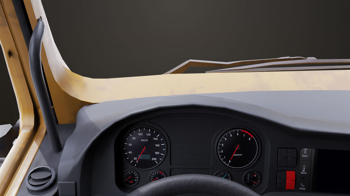 Heavy Truck 04 Chassis Yellow