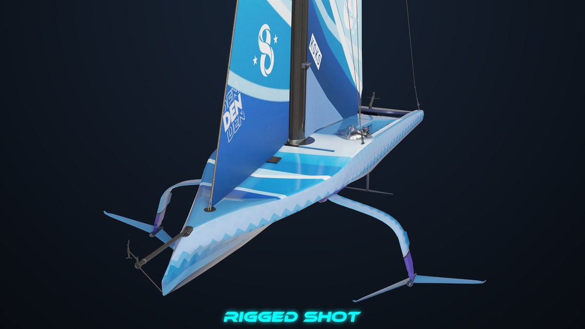Yacht Hydrofoil Sailing Boats HDRP URP Textures